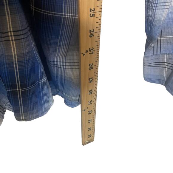 Pintlar Men's Big & Tall Size XXL Blue Pearl Snap Western Long Sleeve Button Up - Picture 7 of 7